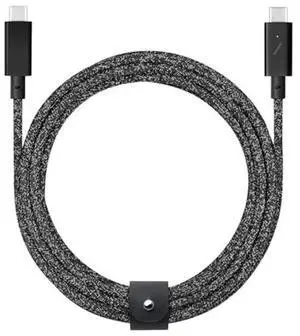 Native Union Type-C Belt Cable Pro - 240W USB-C to USB-C 8ft Ultra-Strong Charging Cable with Leather Strap Compatible with iPhone Air, 17 Pro Max, MacBook Pro 14"/16" M4, Air 15" M3 (Cosmos)