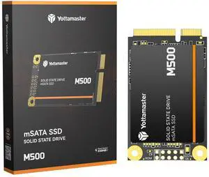 Yottamaster M500 256GB mSATA SSD SATA III 6Gb/s, mSATA Internal Solid State Drive Up to 500MB/s, Mini-SATA with 3D NAND, Compatible with Ultrabooks Desktop PC Laptop, All-in-One PCs, 30x50mm