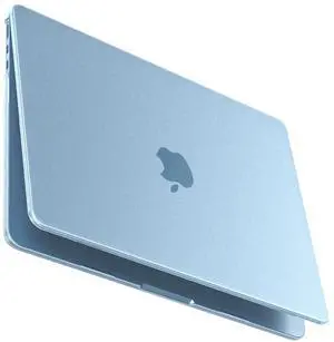 BlueSwan for MacBook Air 13 inch Case, M4 M3 M2 2025-2022 A3240 A3113 A2681, 100% Match Official Color, Scratch Resistant, Easy to Snap, Air 13.6'' Hard Shell Protective Laptop Cover, Sky Blue Clear