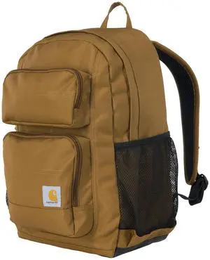 Carhartt 27L Classic Single-Compartment Backpack, Durable Pack with Laptop Sleeve and Duravax Abrasion Resistant Base, Brown