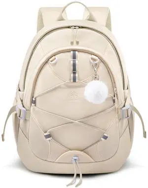 LOVEVOOK School Backpack for Teen Girls, Waterproof Student Backpack Purse, Cute Kid Bookbag with Chest Strap, Back to School Backpacks Fit 17 Inch Laptop, College Travel Back Pack Casual Daypack