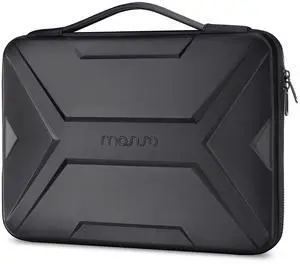 MOSISO 13-14 inch Laptop Hard Case, 13.3 inch Waterproof Shockproof Computer Bag Compatible with MacBook HP Dell,Artistic Geometric EVA Carrying Sleeve Laptop Case Hard Shell with Handle, Black