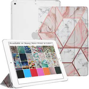 DuraSafe Cases for iPad Air 1st Gen 9.7 inch PC Case A1474 MD785LL/A MD788LL/A MD788CH/A A1475 MD786LL/A MD789LL/A MD898LL/A ME906LL/A A1476 ME993LL/A ME999LL/A MF020LL/A MF021LL/A - Marble Pink