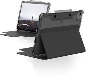 [U] by UAG iPad Air 10.9-inch (4th Gen, 2020)/iPad Pro 11-inch (2nd Gen, 2020) Case Lucent Translucent Lightweight Ultra-Slim Full Body Auto Sleep/Wake Folio Cover, Black/Ice