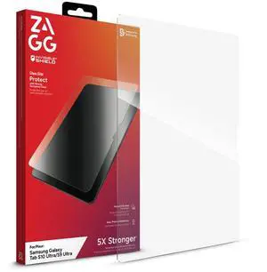 ZAGG Glass Elite Samsung Galaxy Tab S10 Ultra/Tab S9 Ultra Screen Protector - 5X Stronger Tempered Glass, Recycled Materials, Smudge-Free, Easy Installation