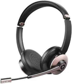 Vipdream Wireless Headset with Mic for Work with AI Noise Cancelling Mic for Clear Calls, Bluetooth V5.3 Headphones with Microphone