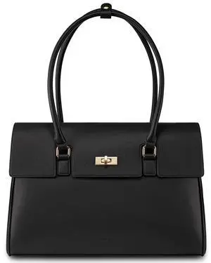 LOVEVOOK Laptop Bag for Women Work Tote 17.3 Inch Briefcase Messenger Bag Waterproof Business Office Professional Large Capacity Handbag Shoulder Bag,Black