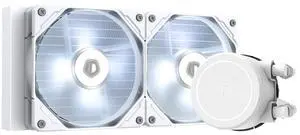 ID-COOLING FROSTFLOW X 240 Snow CPU Water Cooler LGA1700 Compatible AIO Cooler 240mm CPU Liquid Cooler White LED 2x120mm PWM Fans, Intel 1700/1200/115X, AMD AM4/AM5