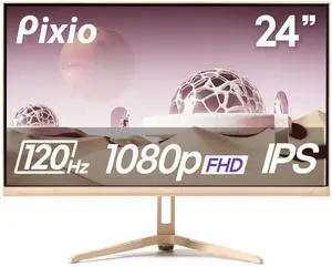 Pixio PX246 Wave Beige 24 inch 120Hz Refresh Rate FHD 1080p Resolution IPS Panel 4ms GTG Response Time Gaming Monitor with Adaptive Sync