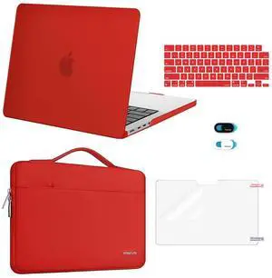 MOSISO Compatible with MacBook Pro 14 inch Case 2025 2024 2023 2022 2021 M5 M4 M3 M2 M1 A3434 A3112 A3185 A3401 A2918 A2992 A2779 A2442, Case&Bag&Keyboard Skin&Webcam Cover&ScreenFilm, Red