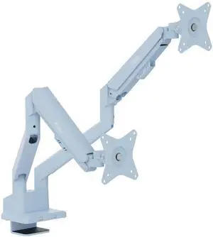 Pixio PS1D Wave Blue Dual Monitor Arm Stand Desk Mount - Fits up to 32 inches Monitors and up to 19.8lbs. VESA Compatibility and Integrated Cable Management