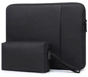 HYZUO 17-17.3 Inch Laptop Sleeve Bag Set for 17" 17.3" HP/Lenovo/Dell/ASUS/Acer/LG/Toshiba/MSI Gaming Laptop/Razer Blade 17/18, Notebook Protective Case for Men Women, Black