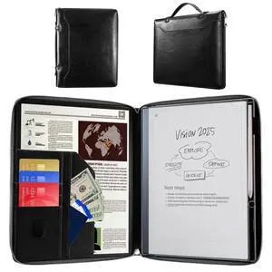 E NET-CASE Case for Remarkable 2 Tablet 10.3 inch (2020 Released) - Business Handheld Design Upgraded PU Leather Cover for Remarkable 2 Digital Paper with Zipper & Pen Holder (Black)