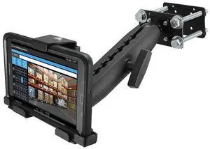 ARKON Mounts LockVise Metal Locking Forklift Tablet Mount | Durable Mounting Plate | Adjustable 8.5" Metal Shaft | Tablet Holder Fits iPad, Samsung, Google, Tab and more