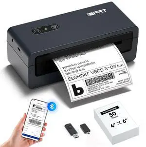 iDPRT 4x6 Shipping Label Printer Bluetooth Portable - Thermal Mobile Printer for Small Business, Compatible with iPhone, Android, Windows, macOS, Supports Amazon, Ebay, Walmart, FedEx