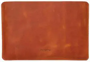 Leather Laptop Case Made for MacBook Air Sleeve 15 inch - Carrying Protective Cases Compatible with MacBook Air 15" M2 M3 M4 A2941 3114 A3241 2023 2024 2025, Genuine Vintage Leather, Cognac