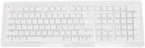 Brazilian Portuguese Keyboard Keycaps, Translucent Backlit 110 Keys Keycaps. Easy to Install, ABS Material, for 61-108 Keyboards, Portuguese Keyboard Keycaps (White)