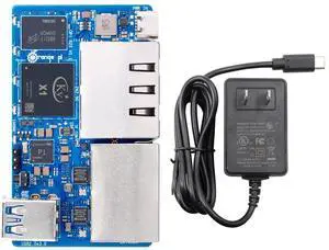 Orange Pi R2S 2GB/4GB/8GB RISC-V Single Board Computer with 8-Core RISC-V AI CPU, 8GB Onboard eMMC, Dual 2.5G & Dual 1000M Ethernet, Development Board Run OpenWrt/Ubuntu (8GB+Power Supply)