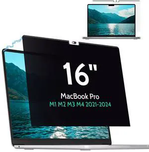 Mao Yeye Magnetic Privacy Screen for MacBook Pro 16 Inch (2021-2024, M1, M2, M3, M4),Removable Anti Glare Blue Light Filter for Mac 16.2In Laptop Privacy Filter Shield Protector