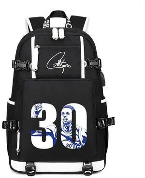 Ansigeren Basketball Player 30 Multifunction Backpack Travel Student Backpack Fans Bookbag For Men Women (1)