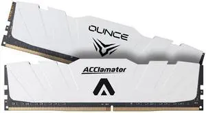 DDR5 32GB 5600MHz Ram16GB×2(PC4-44800) Desktop (DIMM) Computer Memory CL42 (5600MT/s XMP3.0/Expo) with Heatsink White Acclamator