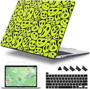 Lepeoac for MacBook Pro 16 inch Case 2019 2020 Release Model A2141, Plastic Hard Shell Cover with Keyboard Cover for MacBook Pro 16 inch with Touch Bar & Touch ID, Distorted Emoticon