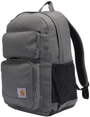 Carhartt 27L Classic Single-Compartment Backpack, Durable Pack with Laptop Sleeve and Duravax Abrasion Resistant Base, Gravel