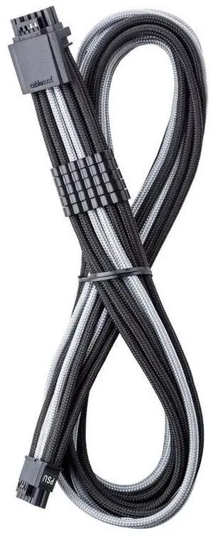 CableMod Universal Pro ModFlex Sleeved 12V-2x6 12VHPWR StealthSense PCIe Cable (Black + Silver)