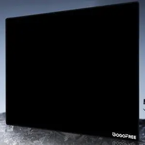 Glass Mousepad with Hard Surface for Gaming, Ultra Smooth Mouse Mat, Water-Resistant Large Mouse Pad Precision Speed Control for Esport Games/Office, Black XL(15.7×19.6)