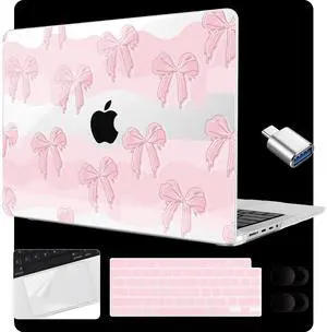 MEEgoodo Case for M4 MacBook Pro 16 inch Case 2024 2023 2021 (A3403/A3186/A2991/A2780/A2485) M3 M2 M1 Pro/Max Chip, Laptop Hard Shell Cases with Keyboard Cover & Trackpad Film, Melted Bow