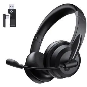 Masajoy Wireless Headset with Mic for Work Wireless Headset with Microphone for PC