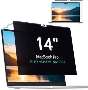 Mao Yeye Magnetic Privacy Screen for MacBook Pro 14 Inch (2021-2025, M1, M2, M3, M4, M5),Removable Anti Glare Blue Light Filter for Mac 14.2In Laptop Privacy Filter Shield Protector