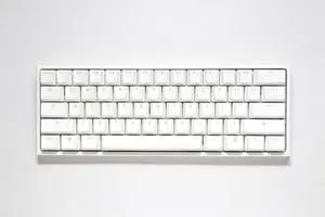 Ducky One 2 Pro 60% Mechanical Keyboard: Quack Mechanics Dampening, Cherry Silent Red Switches, High-Density PBT doubleshot Keycaps, RGB, US, White