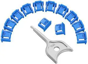 72Pcs RJ45 Port Lock with 3 Keys, Locking RJ45 Port/Dust Blocker,RJ45 Dust Cover Cap Female Port Plugs Protector,Compatible RJ45 Port Devices (Blue)