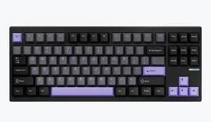 MCHOSE GX87 Ultra Wireless Mechanical Keyboard TKL 80% Gaming Keyboard Creamy QMK/VIA CNC Aluminum USB-C/BT5.0/2.4Ghz 8000mAh Battery Custom Hot Swappable RGB Backlit for Windows/Mac/PC Purple&Black