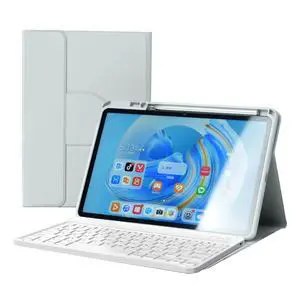 GYSDCAZ Keyboard Case for Huawei Matepad 11.5 2023, Spanish Keyboard 360° Rotatable Magnetic Case with Pencil Holder,Detachable Keyboard,Grey