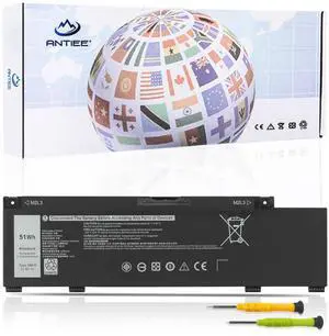266J9 51Wh Laptop Battery Replacement for Dell G3 15 3500/ G3 15 3590/ G3 15 3790/ G5 15 5500/ G5 SE 5505, Inspiron 14 5490 P89F P89F001 P89F002 P89F004 P89F003 0415CG MV07R C9VNH 0PN1VN 0M4GWP