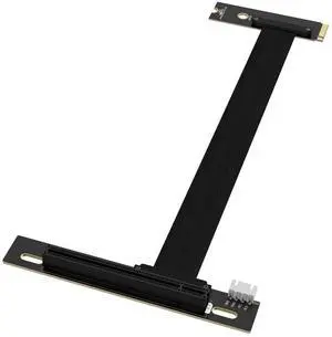 XRIKUI M.2 NGFF NVMe Key M Extender Cable to PCIE x16 for Graphics Card Riser Adapter 250mm(90 Degree Right)