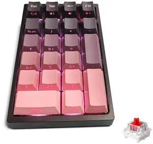 LINKEET Tri-Mode Mechanical Numpad RGB Backlit Bluetooth 5.0/Wired USB-C/2.4G Wireless Macro Number Pad 21-Key NKRO Hot Swappable Numeric Keypad Rechargeable External Num Pad for Laptop, Mac (K21-BP)