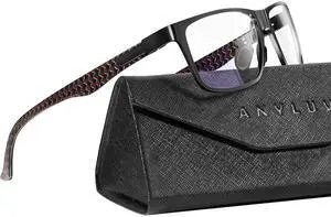 ANYLUV Blue Light Blocking Glasses Men Computer Gaming Glasses Lightweight Al-Mg Metal Anti Eyestrain Eye Protection
