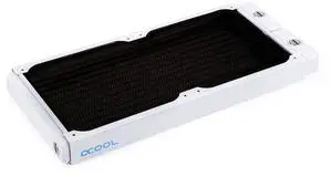 Alphacool NexXxos ST30 Full Copper 280mm Radiator V.2, 140mm x 2, Dual Fan, White