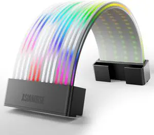 Asiahorse Aurora Pro Argb PSU Cover with 108 Addressable LEDs, Aurora Argb Power Cable Cover for Motherboard and Gpu Pc Power Supply, 5v 3pin Argb Sync, Fit for 12+4-Pin/8pin/24pin Power Supply