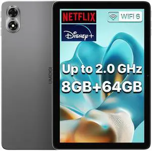UMIDIGI G1 Tab Tablet 2025, 8(4+4) GB+64GB 1TB Expand, 5G/2.4G WiFi, 10.1 inch HD Premium Silk-Feel Design Tablet up to 2.0 GHz, 6000mAh, Dual Camera,BT,1280 * 800 with Stereo Dual Speakers