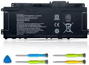 ASODI PV03XL L83393-005 43.3Wh Laptop Battery Compatible with HP Pavilion 13-BB,14-DV, Pavilion X360 14-DW Series PP03XL HSTNN-DB9X M01118-421 M01144-005 L83388-421 11.55V 3560mAh