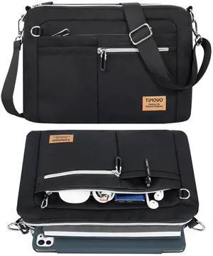 TiMOVO 9-11 Inch Tablet Sleeve Bag for iPad 11-inch A16 2025, iPad 10th Generation 10.9"/10.2", i Pad Air 11/5th/4th Gen. 10.9", Galaxy Tab A9 Plus 11", Anti-Theft Deisgn & Shoulder Strap, Black