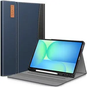 Fintie Case for Samsung Galaxy Tab S10 FE Plus 13.1 Inch 2025 Model (SM-X620/X626) with Built-in S Pen Holder, Multiple Angle Portfolio Business Cover with Pocket Auto Sleep/Wake, Navy