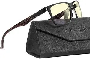 ANYLUV Blue Light Blocking Glasses Men Computer Gaming Glasses Lightweight Al-Mg Metal Anti Eyestrain Eye Protection