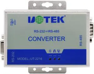 UOTEK RS232 to RS485 Serial Converter RS-232 to RS-485 Adapter Supports 600W Anti-Surge and ±15KV ESD Protection UT-2216