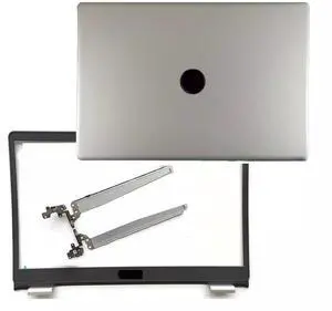 Wzqrps New Replacement Laptop LCD Cover Back Rear Top Lid Hinges Front Bezel for Dell Inspiron 15 5000 5593 032TJM 32TJM YCYPN 0YCYPN AP2RI000200 Silver