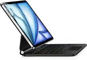 for iPad Air 11 inch Case with Keyboard (M3/M2, 2025/2024), iPad Pro 11 (4th/3rd/2nd/1st Gen) & Air 5/4th,Magic-Style Magnetic  Floating Cantilever Stand - Multi-Touch Trackpad (Black)